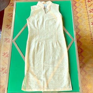 Sheer gold Shanghai Tang Cheongsam dress